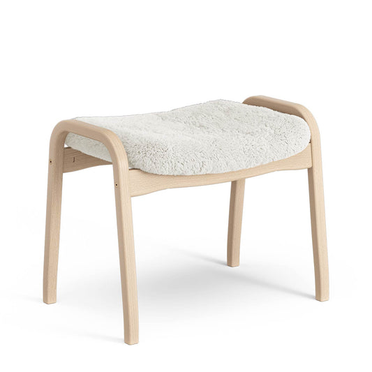 Lamino Footstool | Sheepskin Off White