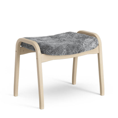 Lamino Footstool | Sheepskin Scandi Grey
