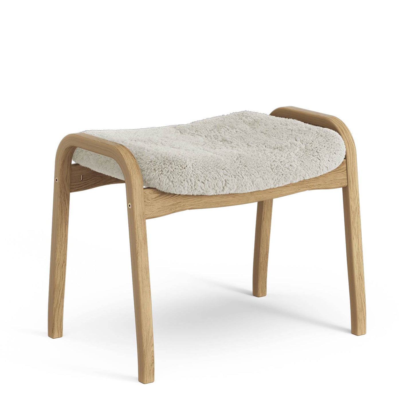 Lamino Footstool | Sheepskin Moonlight