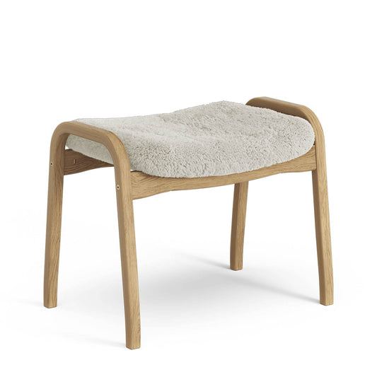Lamino Footstool | Sheepskin Moonlight