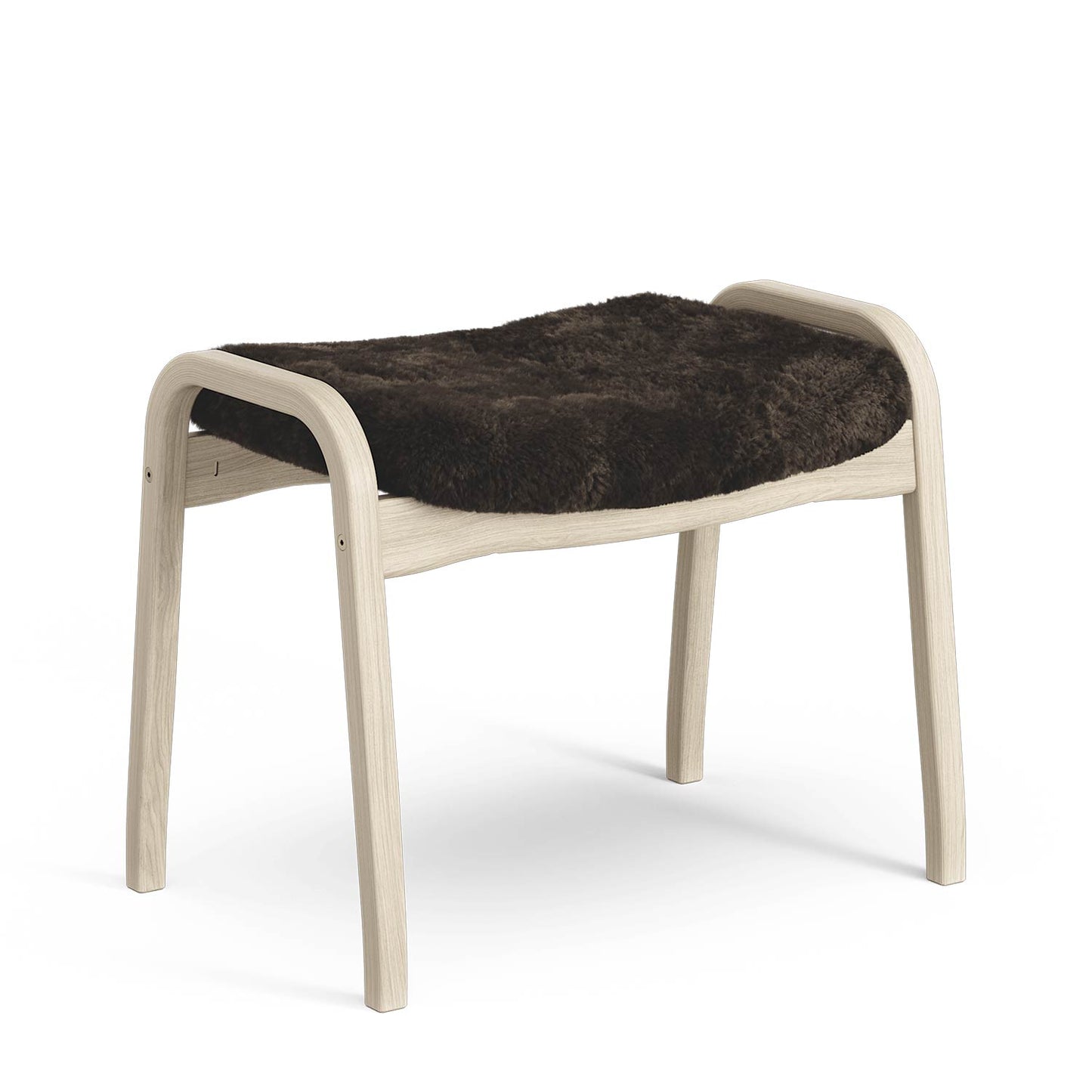Lamino Footstool | Sheepskin Espresso