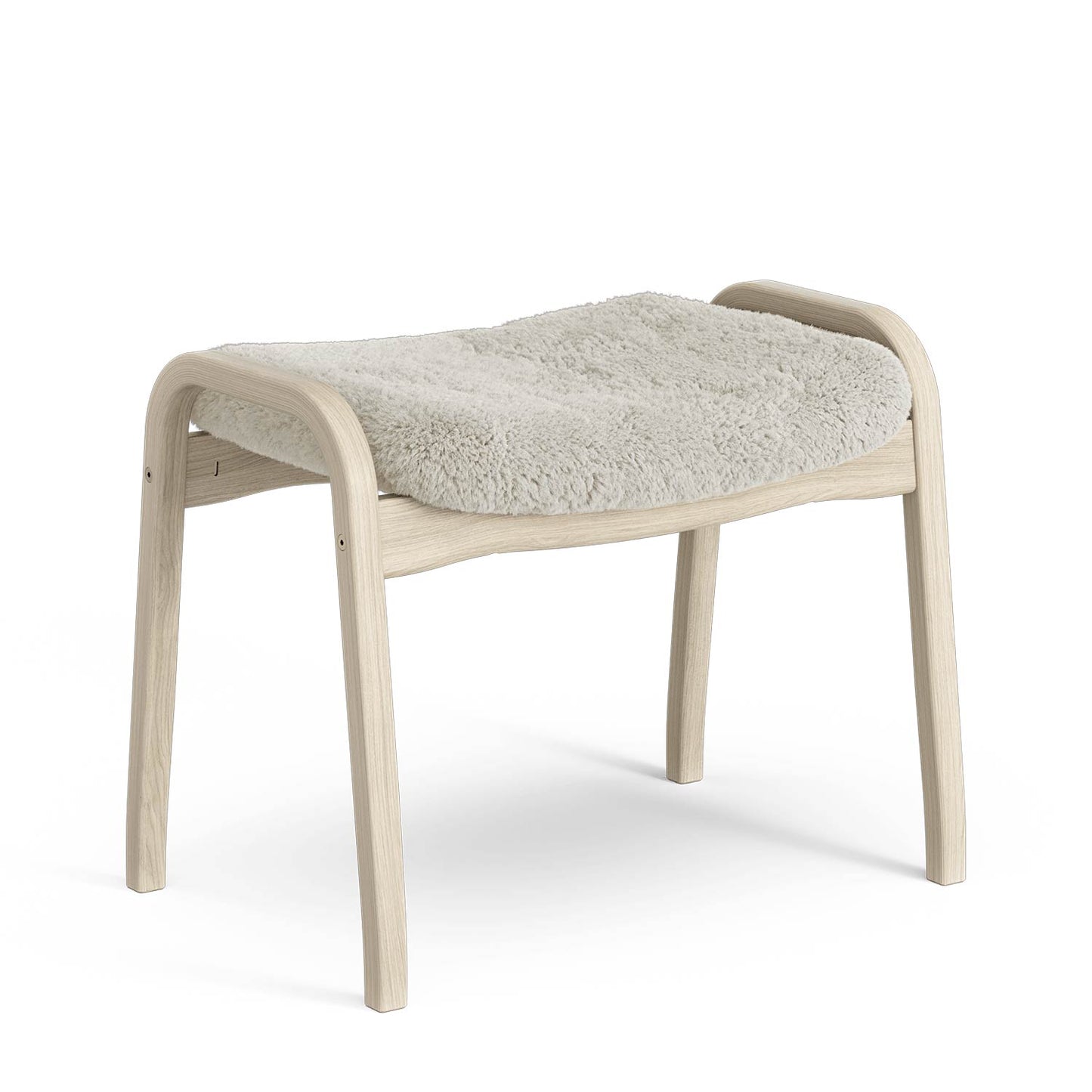 Lamino Footstool | Sheepskin Moonlight