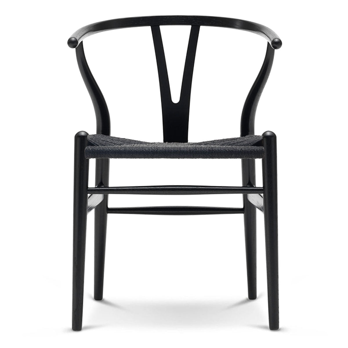 CH24 Wishbone Chair | Oak Frame Lacquered Black