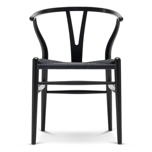 CH24 Wishbone Chair | Oak Frame Lacquered Black