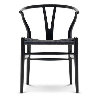 CH24 Wishbone Chair | Oak Frame Lacquered Black