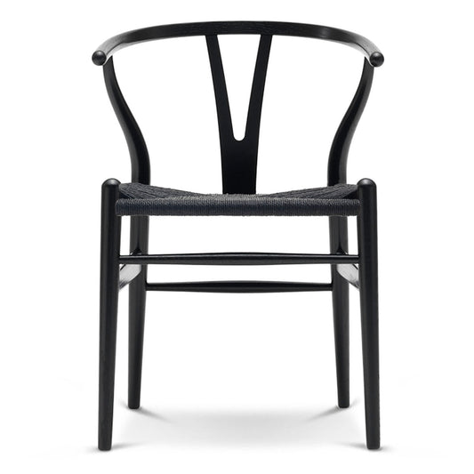 CH24 Wishbone Chair | Oak Frame Lacquered Black