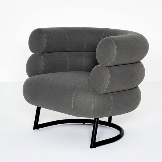 Eileen Gray Bibendum Chair | Argent 139 Velvet Upholstery - Generated