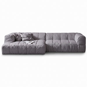 Strips Sofa S3 Configuration | Light Grey Lama 801 Fabric - Generated