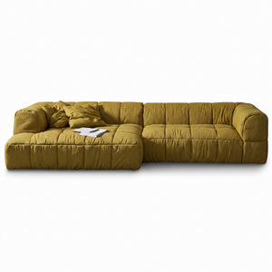 Strips Sofa S3 Configuration | Lime Yellow Lama 805 Fabric - Generated