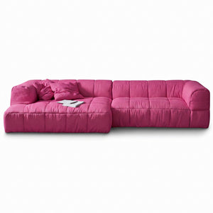 Strips Sofa S3 Configuration | Magenta Etoile 147 Fabric - Generated