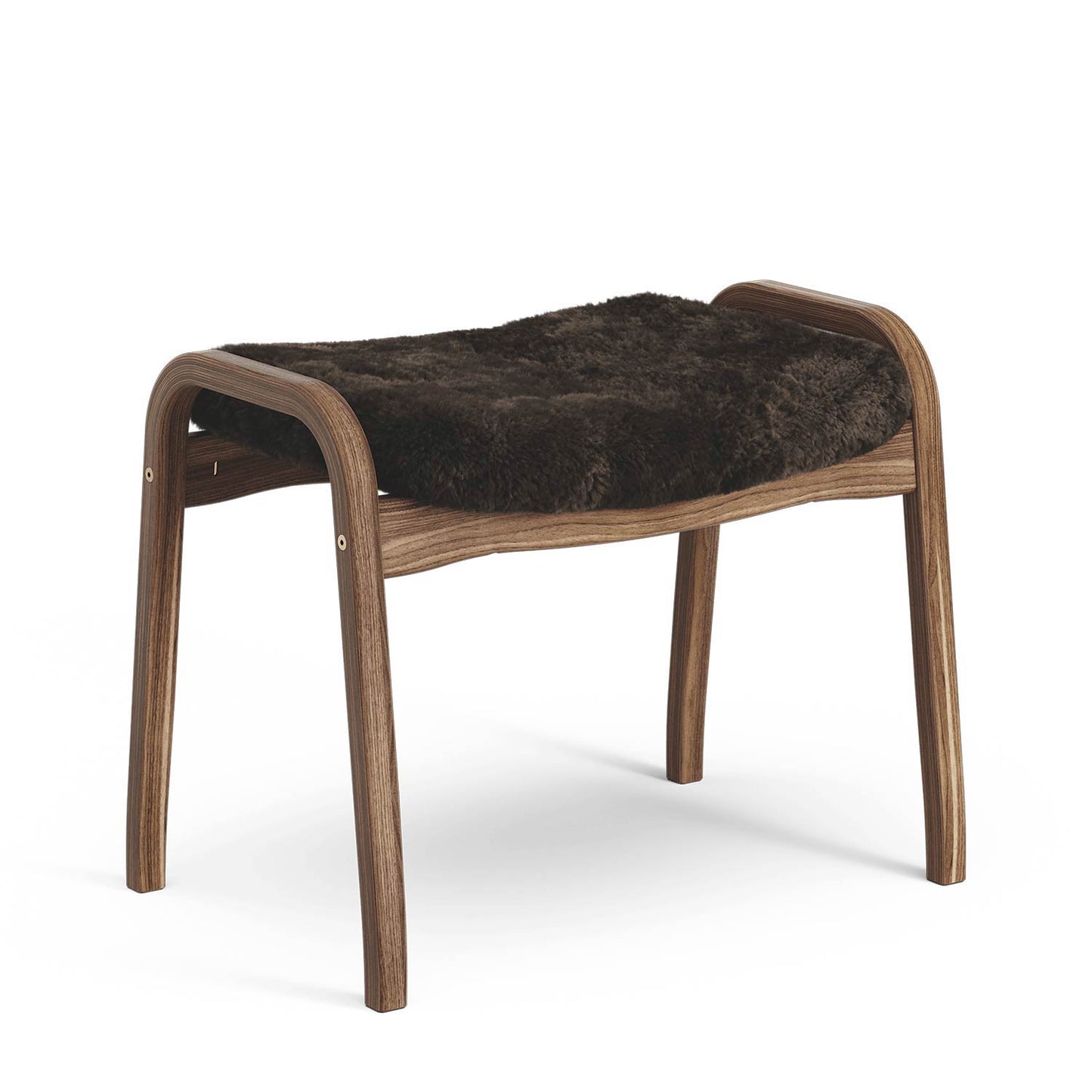 Lamino Footstool | Sheepskin Espresso