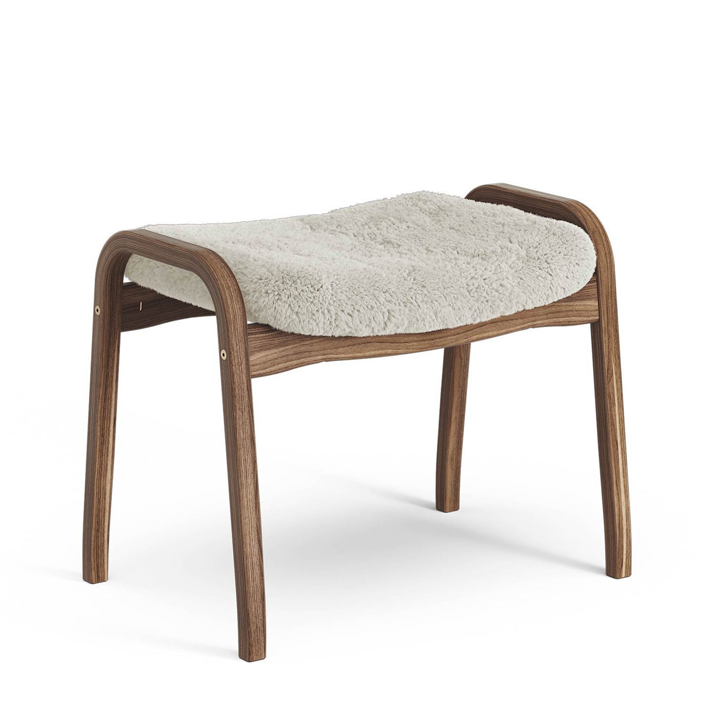 Lamino Footstool | Sheepskin Moonlight