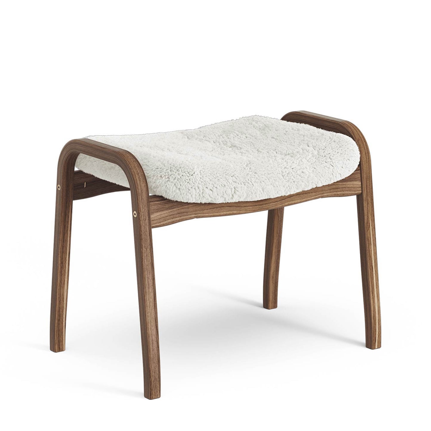 Lamino Footstool | Sheepskin Off White