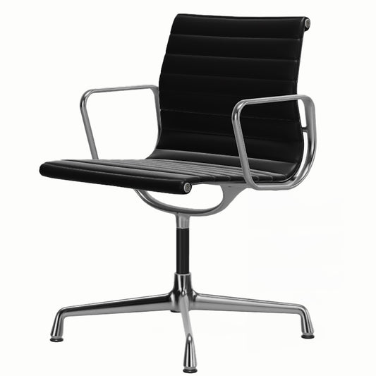 Aluminium Group EA 103 Chair | Black 66 Standard Leather