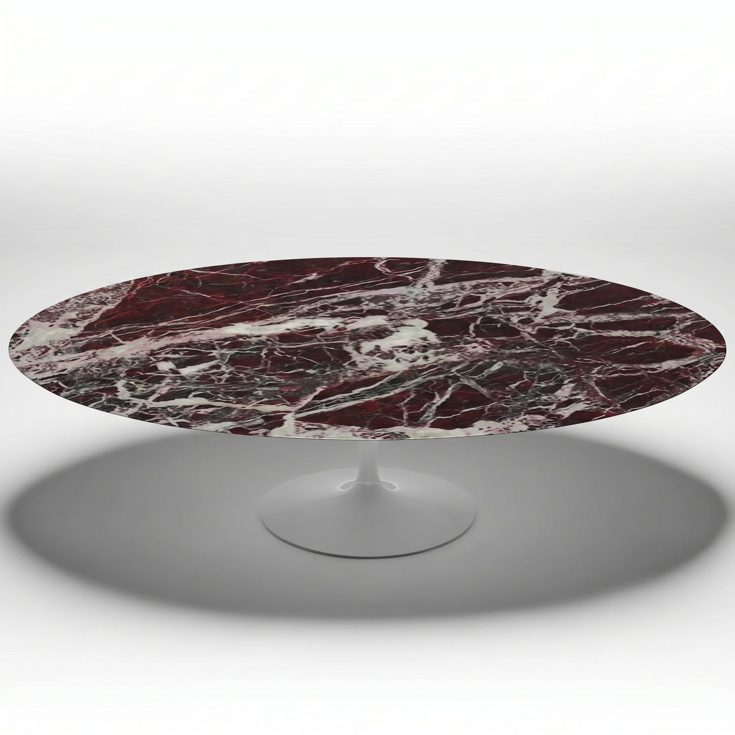 Saarinen Oval Dining Table | Rosso Rubino Marble Top - Generated