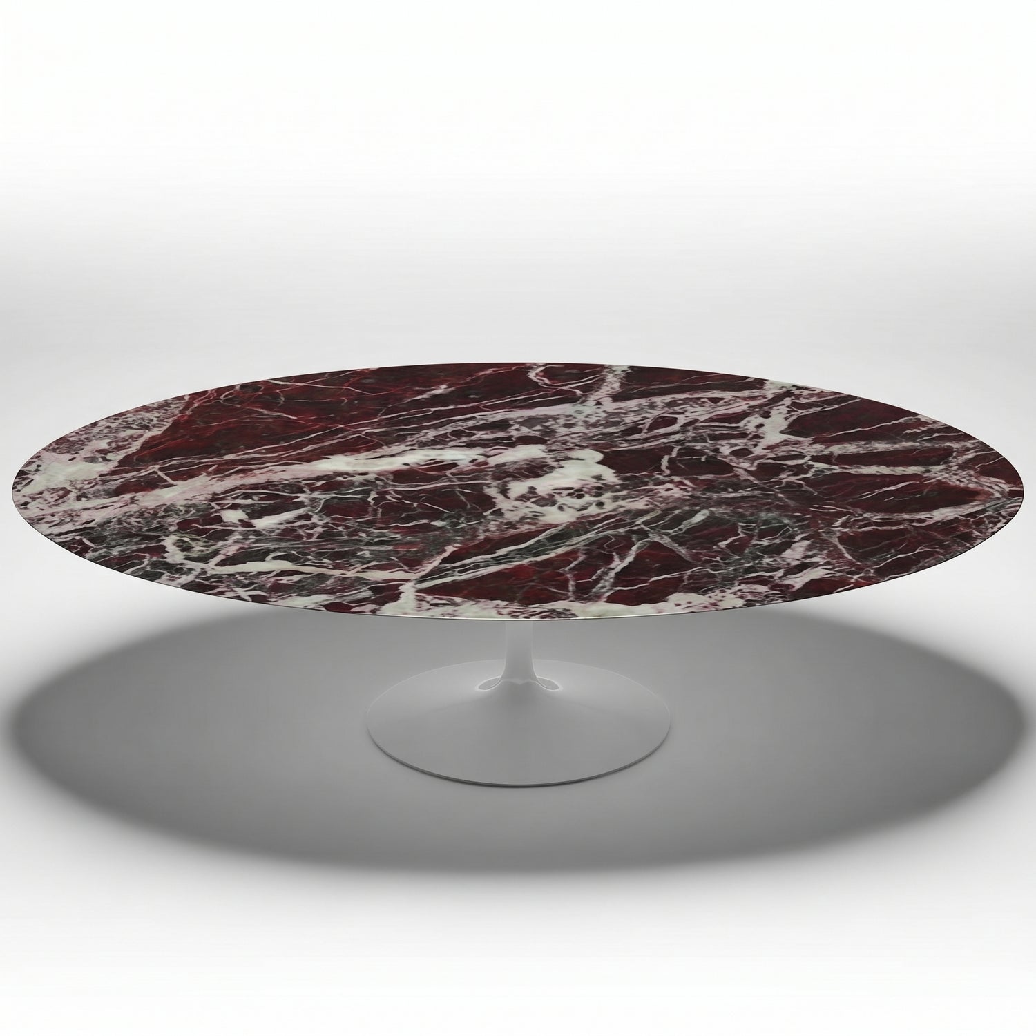 Saarinen Oval Dining Table | Rosso Rubino Marble Top - Generated