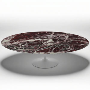 Saarinen Oval Dining Table | Rosso Rubino Marble Top - Generated