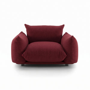 Marenco 2018 Sofa 1 Seat | Deep Red Lama 804 Fabric - Generated