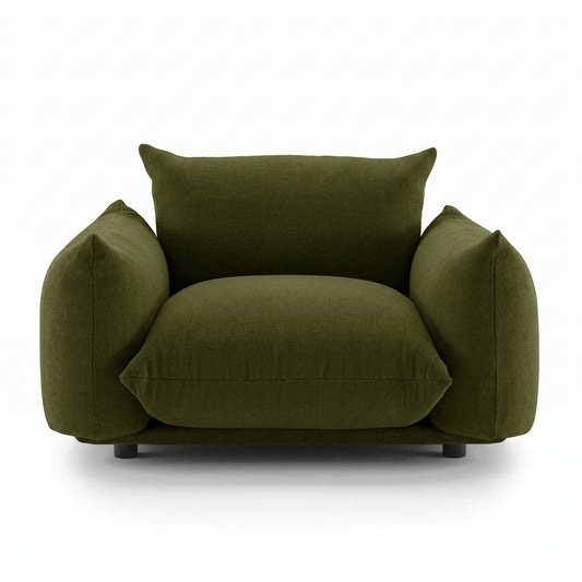 Marenco 2018 Sofa 1 Seat | Moss Green Mistral 1401 Velvet - Generated