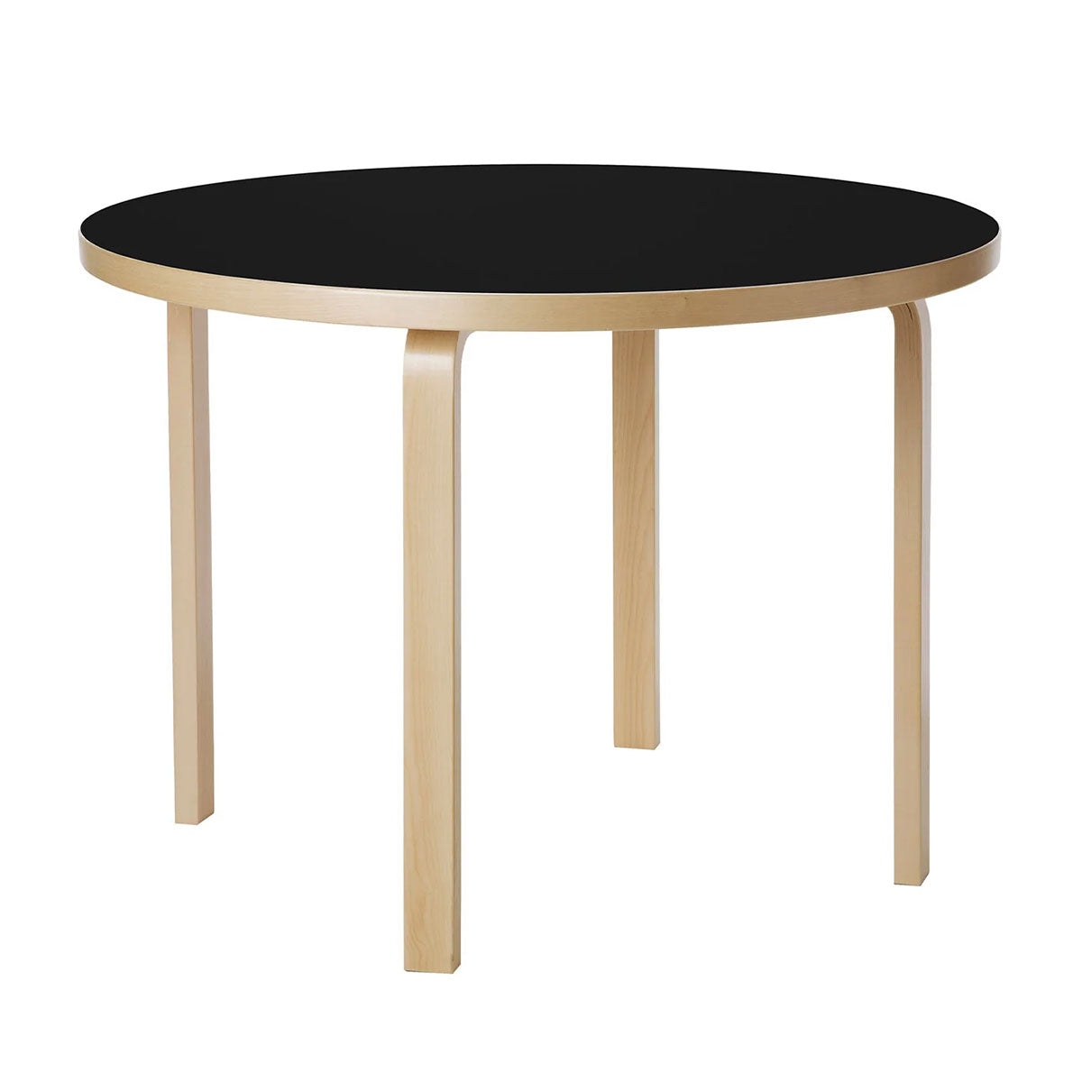 90A Aalto Table Round | Black Linoleum Top