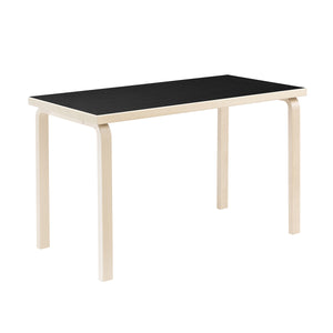 80A Aalto Table Rectangular | Black Linoleum Top
