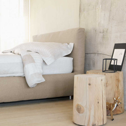 Merkurio Bed 180cm with Storage | Everest 791 Off White Fabric