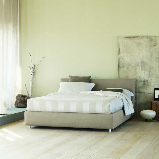Merkurio Bed 180cm with Storage | Everest 791 Off White Fabric