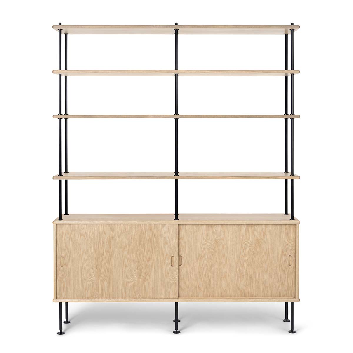BM0253-1 Cabinet | White Oiled Oak Doors and Shelves