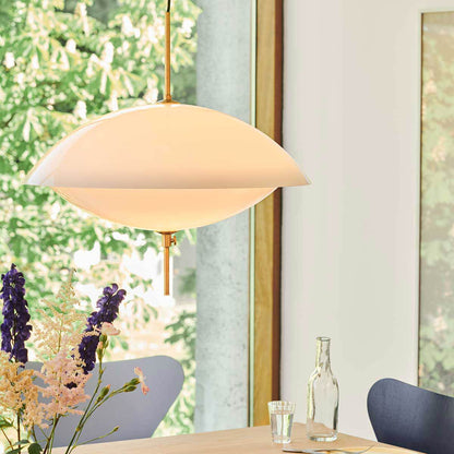 Clam Pendant Light Large | Opal Glass