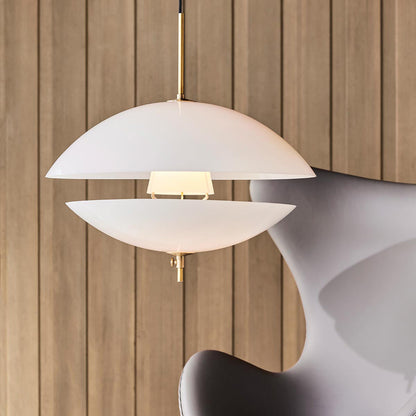 Clam Pendant Light Large | Opal Glass