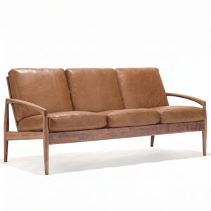 Paperknife 3 Seat Sofa | Camel Matt Leather L4SO-DU21004 - Generated