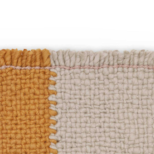 Bold Handwoven Rug 400cm | Grey Orange 100% Pure New Zealand Wool 0242