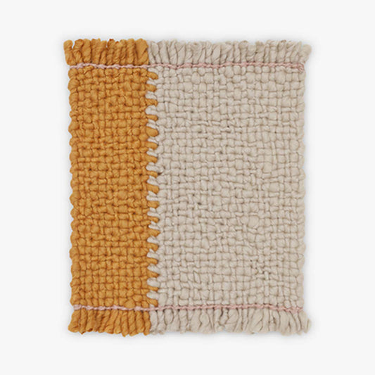 Bold Handwoven Rug 400cm | Grey Orange 100% Pure New Zealand Wool 0242