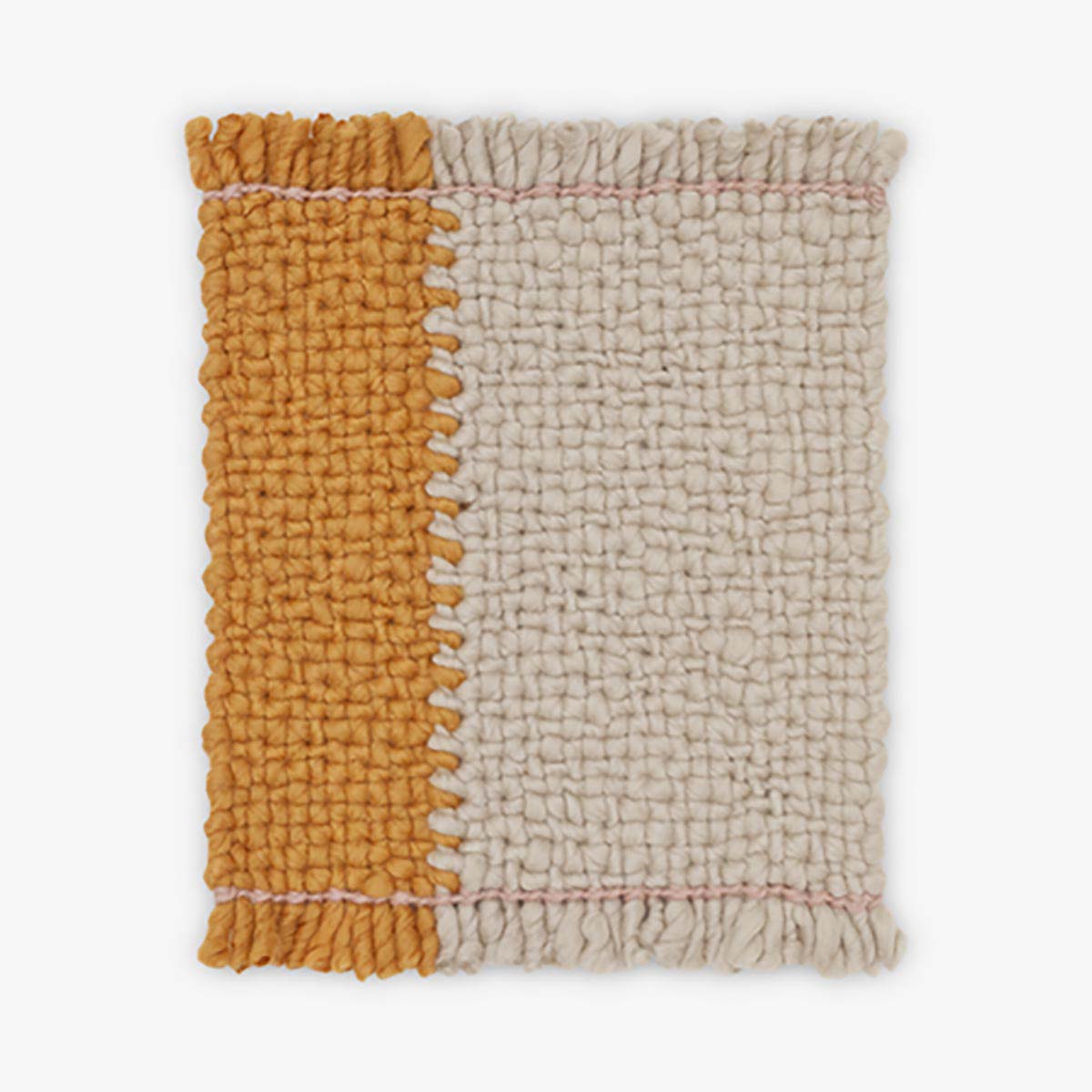 Bold Handwoven Rug 400cm | Grey Orange 100% Pure New Zealand Wool 0242