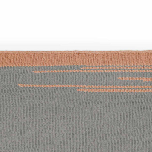 Kelim Pattern Twin Rug 400cm | Grey Green Orange 100% Pure New Zealand Wool 0073