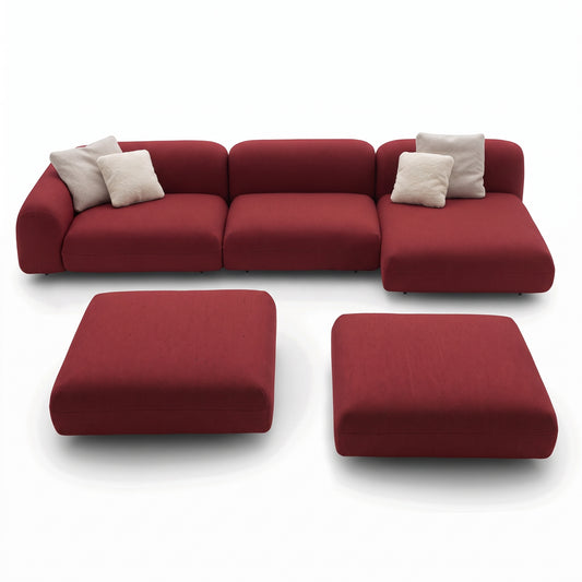 Tokio Configuration T10 | Deep Red Lama 804 Fabric - Generated