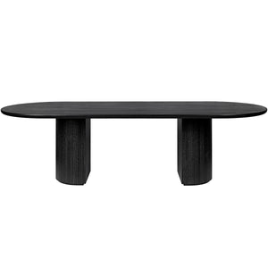 Moon Elliptical Dining Table | Black Stained Oak