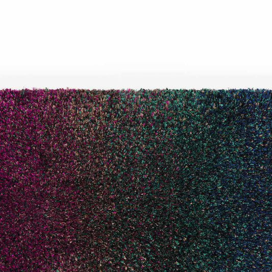 Technicolour Field Rug 200cm | Day Purply Greens 100% Bamboo Viscose 0695