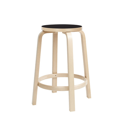 64 Counter Stool | Black Linoleum Seat