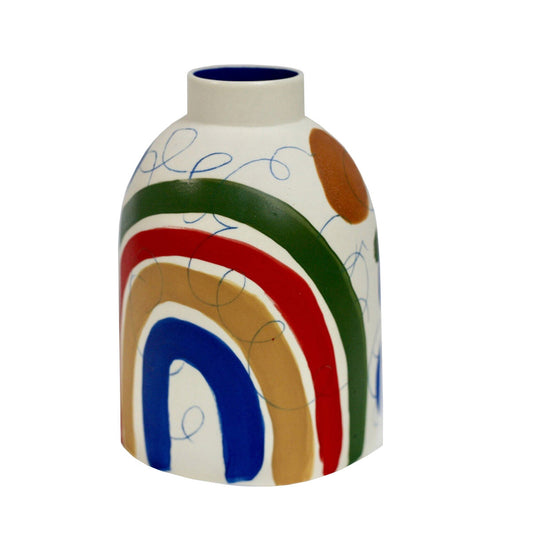 Beehive Brushstroke Vase | Multicoloured Porcelain