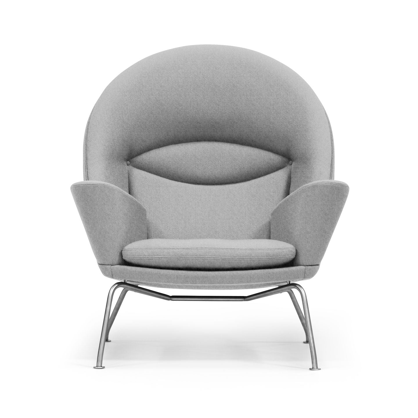 CH468 Chair | Light-Grey 'Hallingdal 130' Wool Upholstery