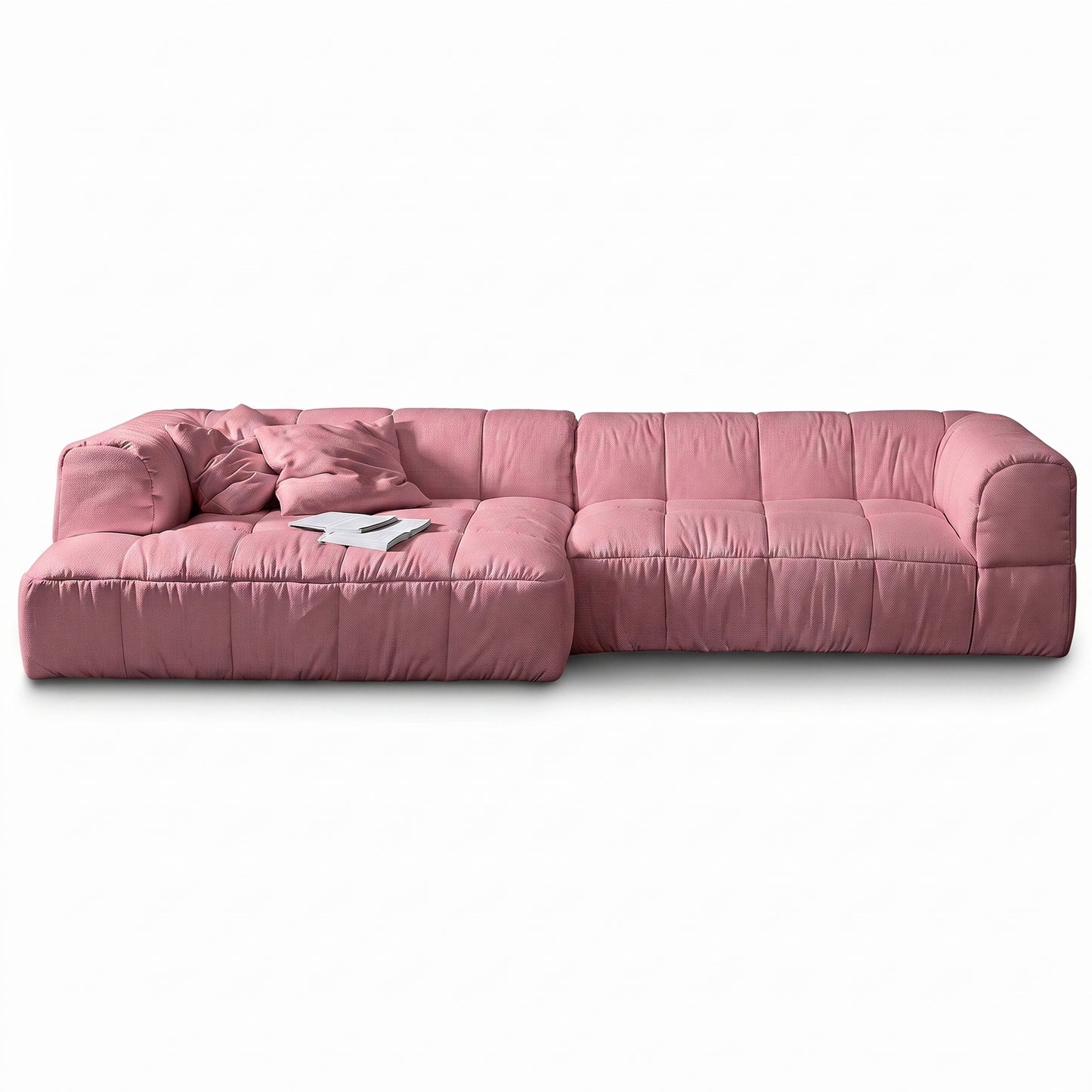 Strips Sofa S3 Configuration | Pink Derby 19 Fabric - Generated