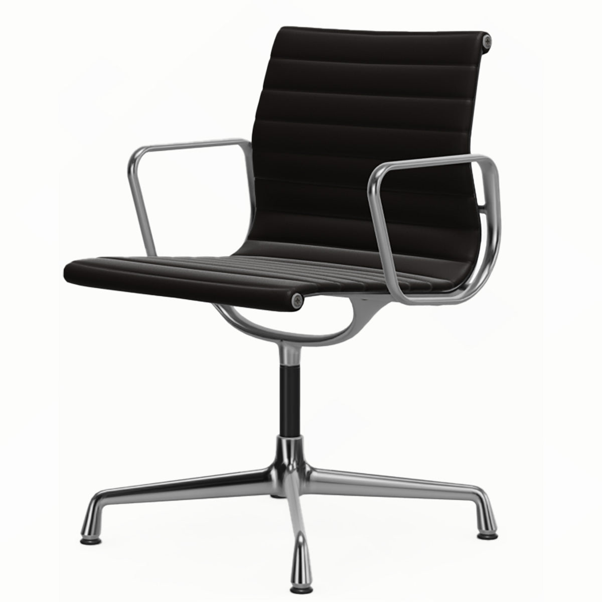 Aluminium Group EA 103 Chair | Premium Leather Chocolate 68