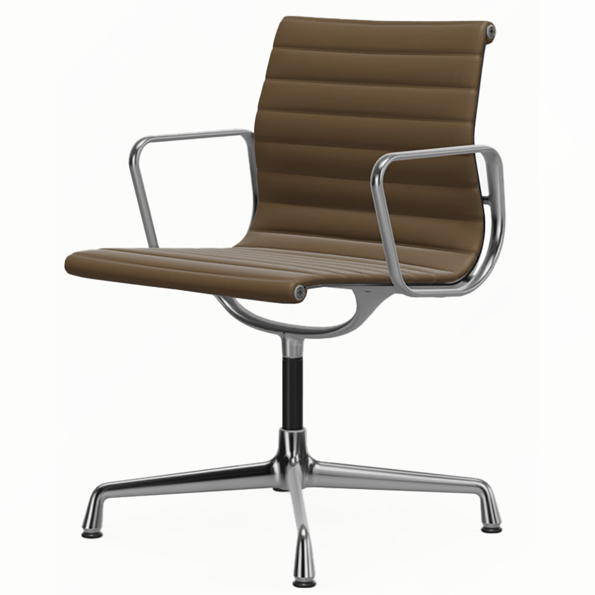Aluminium Group EA 103 Chair | Premium Leather Olive 74