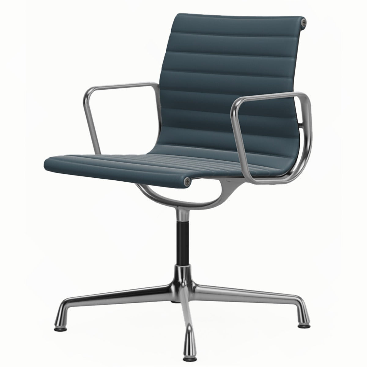 Aluminium Group EA 103 Chair | Premium Leather Smoke Blue 60