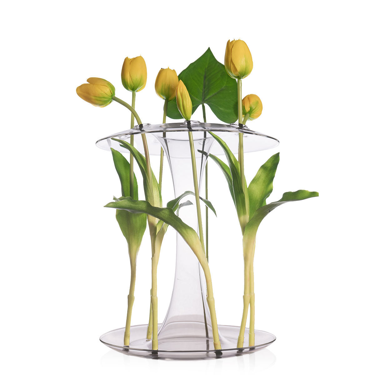 Aqua Stem Vase | Clear Glass