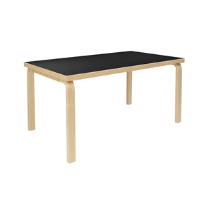 82A Aalto Table Rectangular | Black Linoleum Top