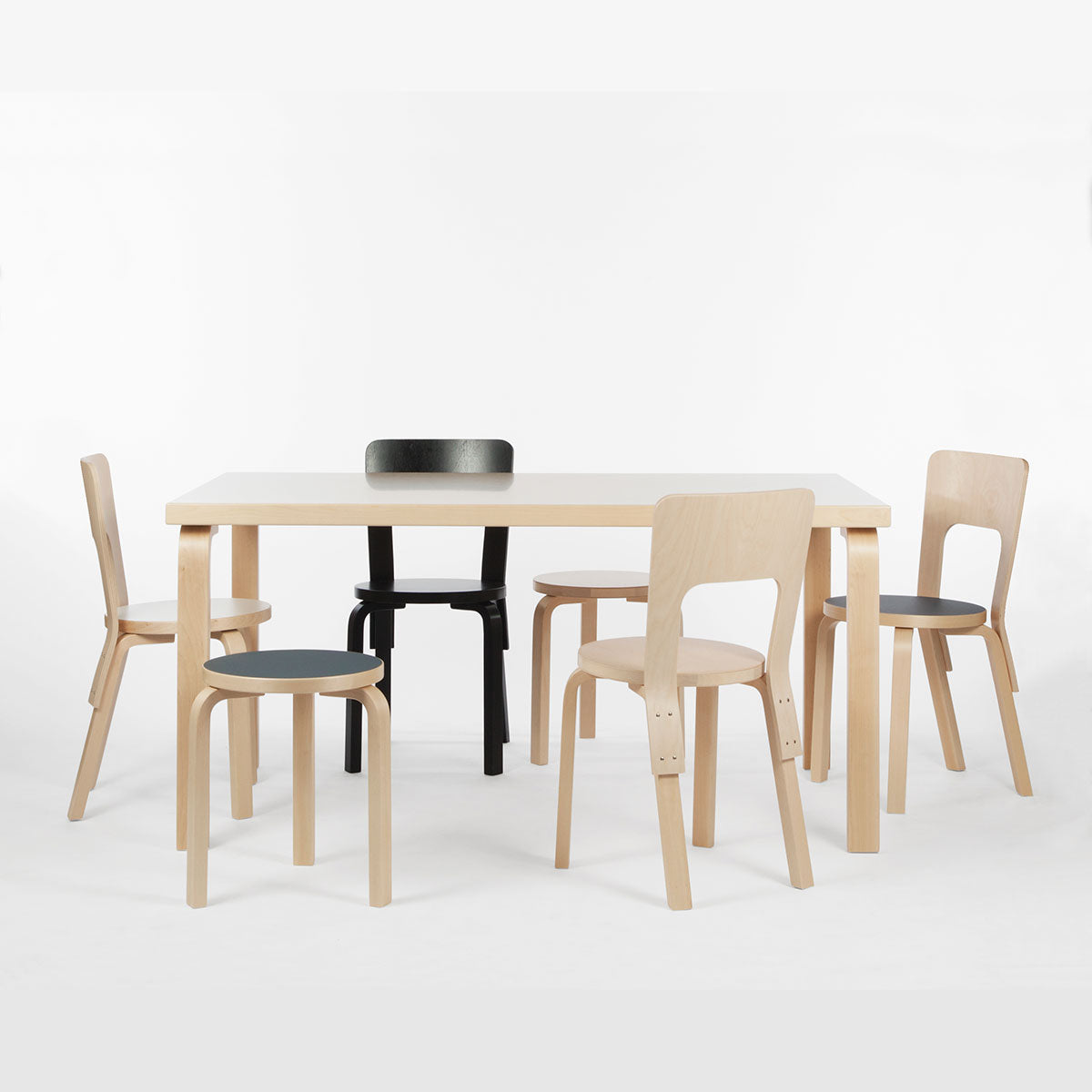 82A Aalto Table Rectangular | White Laminate Top
