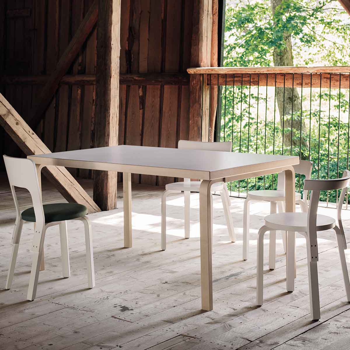 82A Aalto Table Rectangular | White Laminate Top