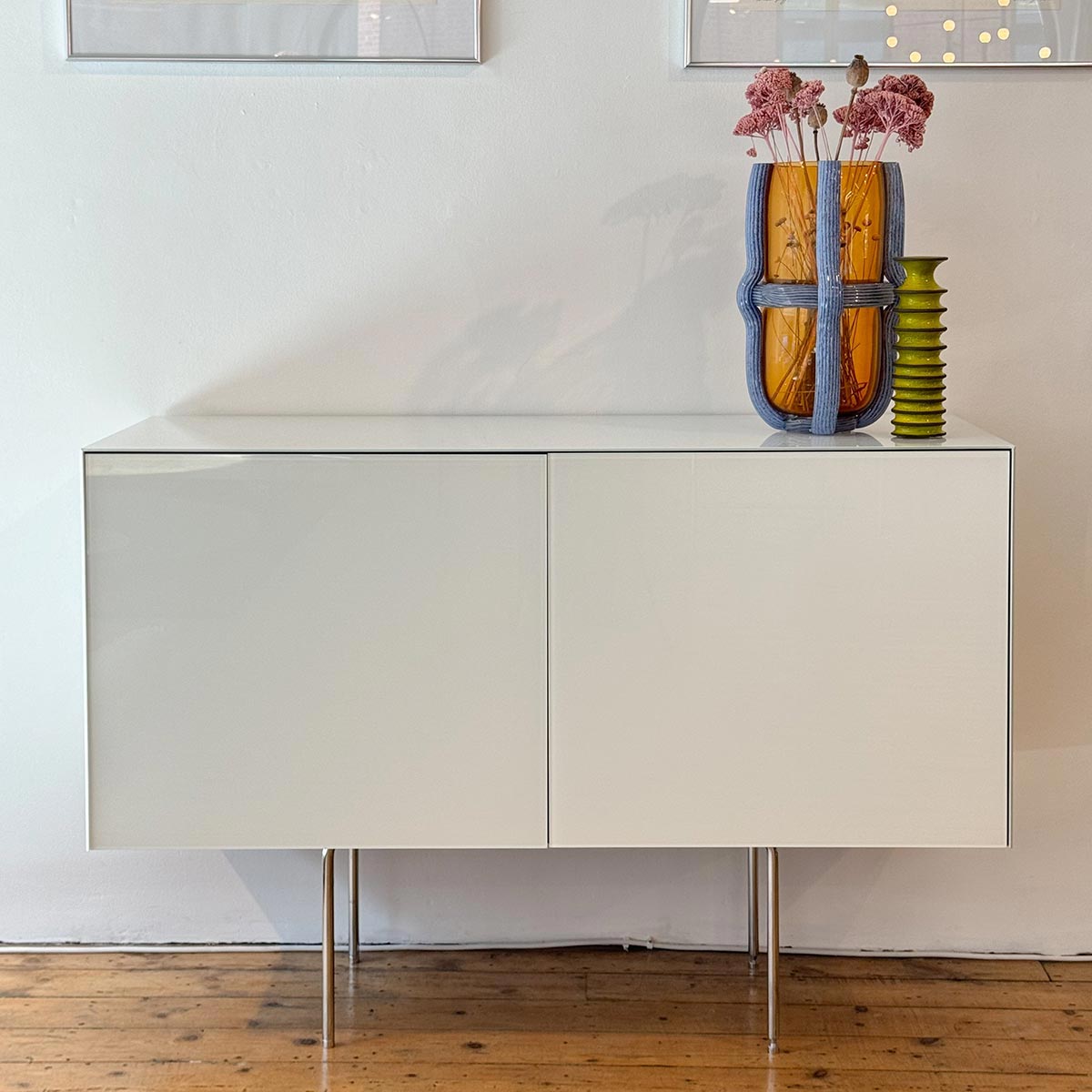 Magic Box Credenza 2 Door | White Glossy Lacquered